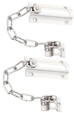 LOORGVEL 1 set Serratura Catena Porta Acciaio Inossidabile Sicurezza per Porte Interne e Esterne Facile Installazione e Durabilità Adatta per Case e Hotel