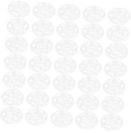 JEWEDECO 80 Sets Invisible Clear Plastic Snap Fasteners Round Sew Buttons for Shirts Clothing DIY Sewing Accessories and Discreet Fastening Kit