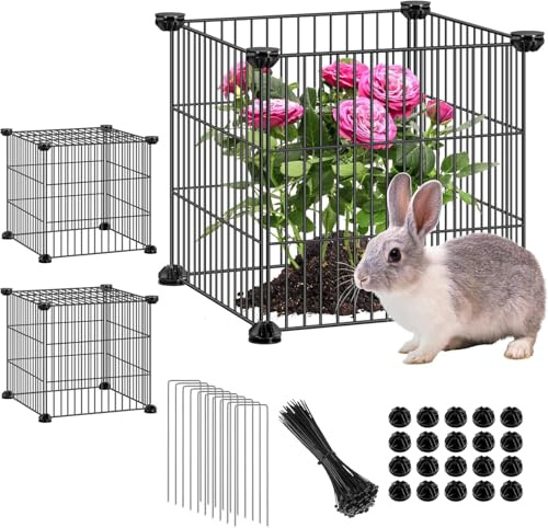 2 Pflanzenschutz Käfige, 30.5x30.5cm, Metallgitter Garten Schutzglocken | Draht Pflanzenabdeckungen, Hühnerdraht Schutz vor Tieren, Wiederverwendbare Pflanzenglocken für Garten & Gemüsebeet