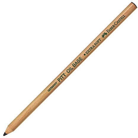 Faber Castell 112601 - Stift Pitt Oil Base, Bleistift schwarz extra soft (12 Stück)