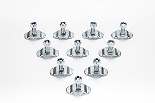 LOADCARE 10er Pack M8 Schraubfitting für Airlineschienen/Zurrschienen, Airlinebeschlag 20 mm