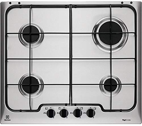 Piano Cottura Inox da Incasso 4 Fuochi Gas Rex Electrolux RGG 6242 OOX