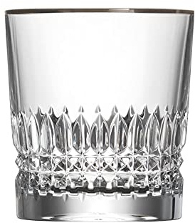 ARNSTADT KRISTALL Whiskyglas Empire (9 cm) Kristallglas mundgeblasen · handgeschliffen · Handmade in Germany · inkl. echtem Platinrand