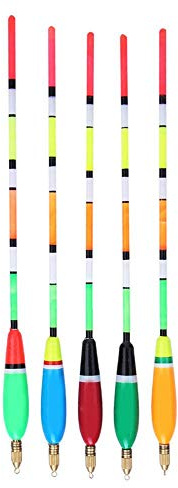 Keenso Angelschwimmer Bobber, 5 STK. Angelposen Balsaholz Bunt Angelschwimmer Angeln Bissanzeige Angelzubehör und Schwimmerset