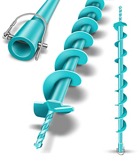 BRUNNENTAL ® Erdbohrer 40mm - Ideal Für Aushubarbeiten - Pfahlbohrer Brunnenbohrer - Robuste Bohrspitze 40 mm - Erdlochbohrer - Premium Spindel mit präzisen Schneidklingen - einfache Bedienung