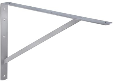 Gedotec Staffa per carichi pesanti ATHENA 1 pezzo - profondita 600 mm - mensola per carichi pesanti Argento - supporto a parete portata 300 kg - staffa in metallo massiccio - reggimensola