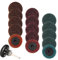Mesee Roll Lock Sanding Disc Set, 2 Inch/50mm R-Type Quick Change Discs Surface Conditioning Disc with Disc Pad Holder for Die Grinder Surface Rust Paint Removal, 15 Pcs(Course/Medium/Fine Grit)