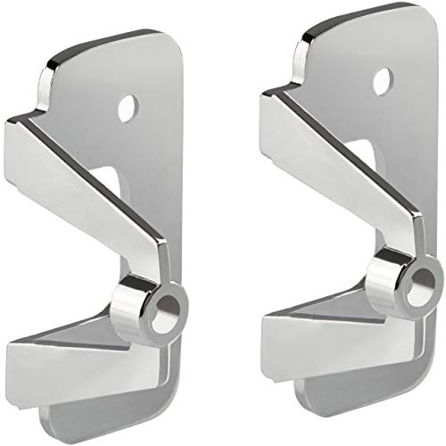Gedotec Faltschiebetür-Befestigung Griffadapter für Faltschiebetüren - GRUMP | Adapter Chrom matt | Möbelgriff für Schranktüren & Schiebetüren | 2 Stück - Falttüren-Griff-Adapter für Türdicke 19 mm