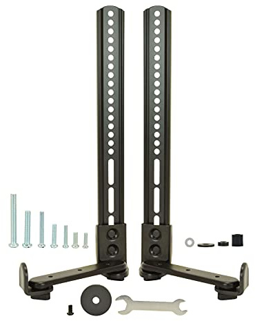 Ex-Pro Soundbar Bracket, Universal Versatile Mount for Mounting Above or Below TV, Max Vesa 600 x 400, for Sound Bar or Speaker with Max Weight up to 15KG, with Adjustable Height and Non-Slip Feet