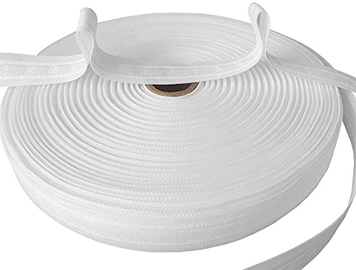 Bestlivings Faltenband mit 1er Falte Weiß 25mm (Länge: 5m - 50m), 1:1,5 Gardinenband zum Aufnähen für Stoffe, Gardinen und Vorhänge, Kräuselband