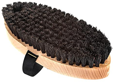 DOJA Barcelona | Spazzola Cavallo e Lucidatura Pelo | Prodotto in Europa | Pettine per Cavalli Professionale con Setole di Animale 220mm | Brusca per Cavalli Pulizia Animali domestici Asini Cani