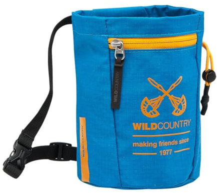 Wild Country Syncro Chalk Bag Blau - Robuster geräumiger Chalkbag, Größe One Size - Farbe Reef