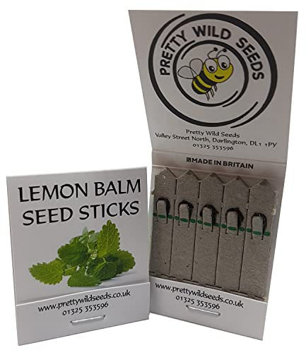 Herbs Seed Sticks Matchstick Packets Made with Real Herb Seeds Birthday Party Bag Fillers Promotional Items Giveaways (Lemon Balm, 30 Packets)