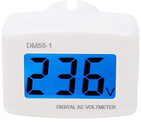 Compteur de Tension Ca NuméRique Panneau de Testeur de VoltmèTre d'éNergie Domestique DM55-1 Prise de Courant Prise Ue AC80-300V