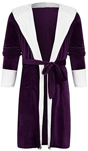 Unisex Bademantel Lang mit Kapuze Kapuzenhandtuch Poncho Für Erwachsene Bademantel Damen Lang Kapuze Frottee Velours Fleece Morgenmantel Lang
