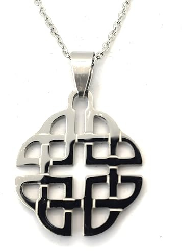 belelle - Collier Celtique Femme - Chaîne Celtique - Pendentif Celtique - Bijou Breton - Pendentif Femme - Nœud Celtique - Bijoux Celtiques - Amulette de Protection - Collier Acier Inoxydable