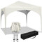 WOLTU Tente de Fête,Tonnelle de Jardin, Pavillon Pop-Up avec Toit en Demi-Cercle,Tente Pliante pour Marché en Plein Air,Auvent Pliable Imperméable,Tente Pare-Soleil avec Pieds Réglables,3x3 Beige