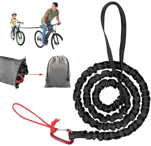 Fahrrad Abschleppseil Kinder mit Dreiecktasche, Fahrrad Traktionsseil,Eltern Kind Zugseil Abschleppseil Traktionsseil,Tragfähigkeit 500 lbs für Kinder MTB Bike
