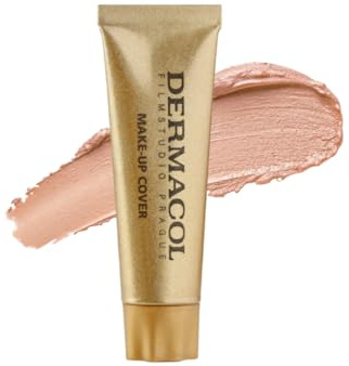 Dermacol - Full Coverage Foundation 13g, Flüssige Makeup Matte Foundation mit SPF 30, Wasserfeste Foundation für fettige Haut, Akne, & Augenringe, Langanhaltende Makeup Produkte, Shade - 212
