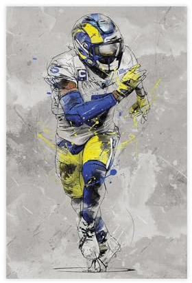 GeDiz Jalen Ramsey American Football Player Sportposter Leinwand Poster Schlafzimmer Dekor Sport Landschaft Büro Zimmer Dekor Geschenk ungerahmt 30 x 45 cm