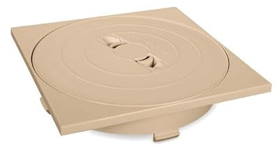 FLUIDRA Skimmers pour piscines de la Marque Modèle Couvercle Skimmer Circulaire 17,5 l Cadre carré Beige