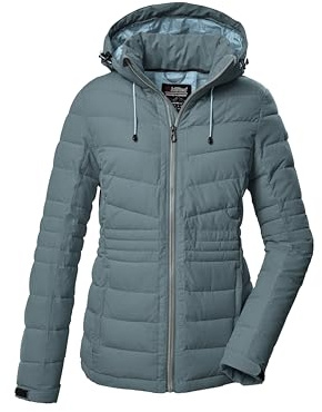 killtec Damen Steppjacke mit abzippbarer Kapuze/Funktionsjacke ist wasserabweisend KOW 10 WMN QLTD JCKT, blaugrau, 42, 41807-000