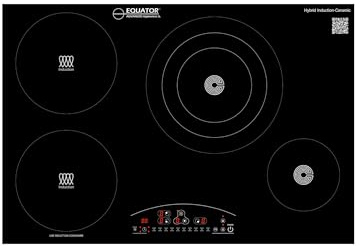 Equator 30-inch Electric Hybrid Cooktop with 2 Induction & 2 Ceramic Burners Dual Cooking Modes for Flexible, Fast, and Efficient Cooking Sleek Built-in Design