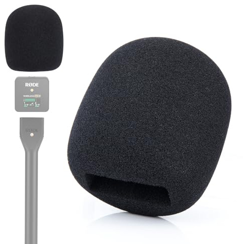 SUNMON Pop-Filter Kompatibel mit Rode Wireless Go 2, Mikrofon Schaumstoff Windschutz zur Geräuschreduzierung, verbesserte Klangqualität, Mikrofon Windschutzscheibe für Draußen