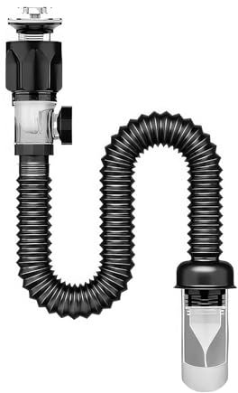 Siphon Waschbecken Ablaufgarnitur, Ablaufschlauch und Pop-Up-Filter Abflussstopfen, Geruchsdichte siphon waschbecken Kits, Abflussrohr Waschbecken, Flexiblem Ablaufschlauch Ausziehbar