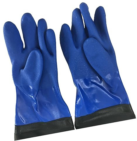 KITANDOVE 1paar Pvc Handschuhe Dicke Und Verlängerte Industriehandschuhe Öl Und Chemikalienbeständig Rutschfest Für Autowäsche Und