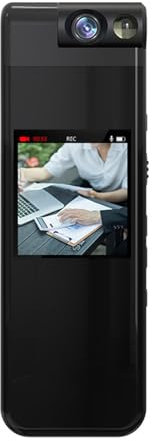 Xuancai Videoregistratore portatile 1080 P Body Camera Video Registratore di Suoni Videocamera 180 ° Angoli di rotazione LED Luce di riempimento