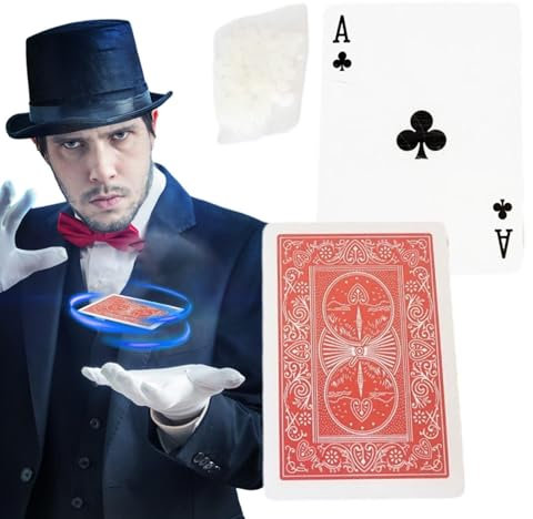 puzzlegame Magische schwebende Flugkarten,Magic Cards Markierte Stripper Deck Spielkarten - Wiederverwendbare schwebende fliegende Spielkarte für, Familientreffen, KTV, Schultalentshow