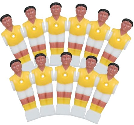 VICASKY 11St Tischfußballspieler Kickerfiguren Fußballer Fußballfiguren Ersatzteile für Tischfußball kleine Fußballmänner Zubehör für Fußballmaschinen Umweltfreundlicher Kunststoff Yellow