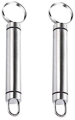 OKUMEYR Set 2 Pezzi Estrattore per Frutta in Acciaio Inossidabile Argento, Facile da Usare e Pulire, per Rimuovere della Cucina