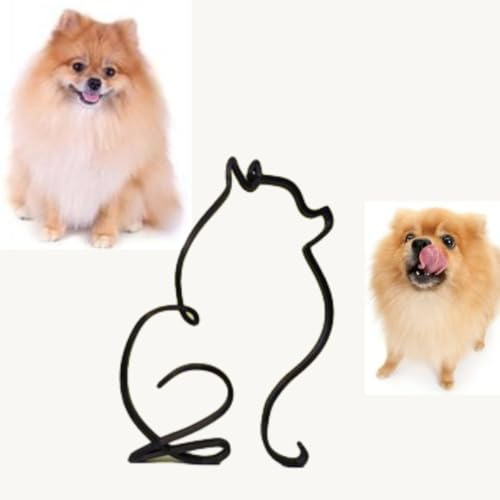 Generisch Pomeranian Figur – Eine minimalistische dekorative Skulptur, Geschenk für Hundeliebhaber, Moderne Innendekoration, Pomeranian Hundestatue für Schlafzimmer, Büro, umweltfreundliches Material
