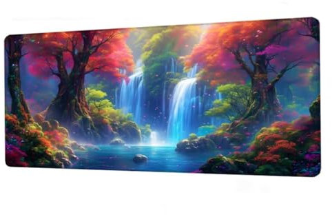 Tapis de Souris Arbre Tapis Souris XXL, sous Main Rose, Grand Tapis de Souris Gamer avec Bords Cousus, Tapis de Bureau Antidérapante Imperméable, Tapis de Souris Gaming pour PC, Cadeau Homme BJ-807