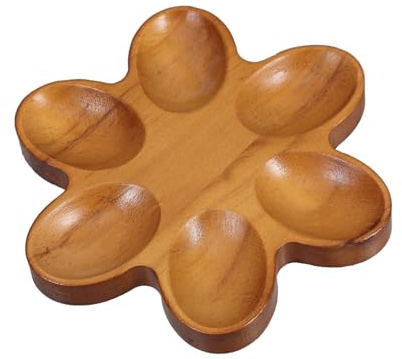 NAMOARLY Container Rack Frische Eier Tablett 6 Eier Holz Platte Arbeitsplatte Lagerung Vielseitige Küche Zubehör