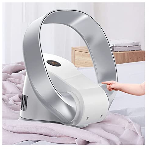 OLSKFUH Ventilador De Escritorio Sin Aspas, 35,7 Cm, Montaje En Pared, Oscilación De 90°, Inclinación Ajustable, 26 W, Ventilador Silencioso Sin Aspas,