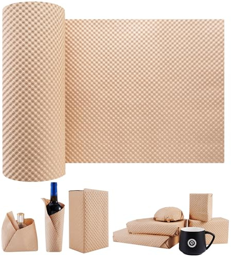 SZSYumUnion Rollo de papel de burbujas – Papel de embalaje para mudanzas, envío y envoltura de regalos – Materiales de embalaje sostenibles para cajas de mudanza y artículos frágiles (38CM x 30M)