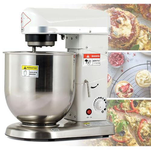 Batteur sur socle 500 W 10 L Batteur à gâteau Batteur électrique de cuisine avec bol en acier inoxydable, batteur, crochet pétrisseur, fouet pour la cuisson, lavable au lave-vaisselle pour la cuisso