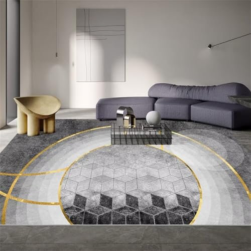 DJHWWD Auslegware Teppichboden Waschbare Teppiche Teppich Wohnzimmer kurzflor Moderner rechteckiger 200x280CM Grau Jungen Jugendzimmer
