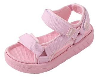 R-ISLAND Sportsandaler för barn, unisex, vattentäta och bekväma, öppen tå, sommarsandaler, sport, vandring., Rosa, 34 EU