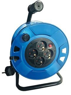 Enrollacables alargador profesional 4 enchufes (3x1.5mm) 25M