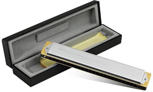 Professionelle Polyphone Diatonische C Stimmung Mit 24 Löchern Und Tremolo Mundharmonika(F)