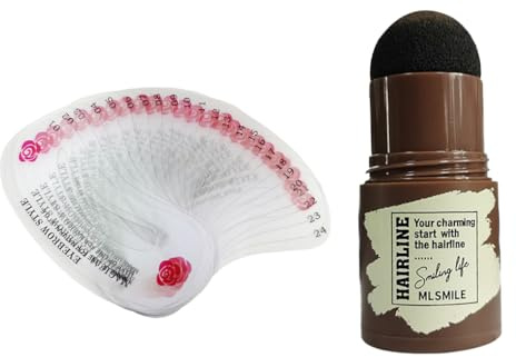 KIXZSAZ Kit di stampini per timbri per sopracciglia Strumenti per il trucco per la definizione di cipria per sopracciglia impermeabili Styling Conceal Stick per donne principianti, Marrone scuro