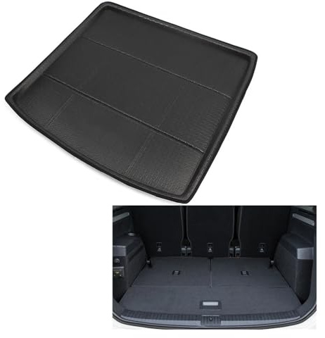 SQOFHA Trunk Mat Auto Hinten Stamm Tablett Fracht Boot Liner Matte Für VW Für Touran 2016 2017 2018 2019 Kofferraummatte