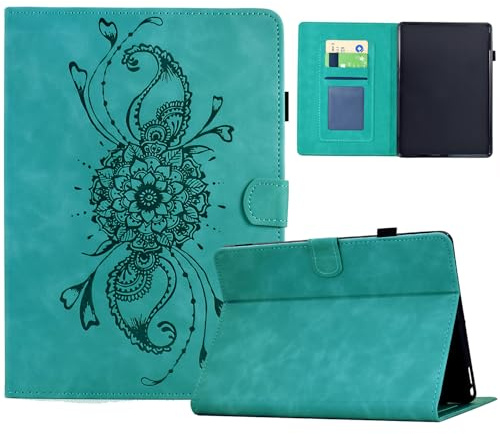 Hülle Kompatibel mit 6 Kindle (11. Generation) – 2024/2022 mit Pencil Halter, Smart Cover aus PU-Leder mit Standfunktion, Magnetverschluss (Aqua)