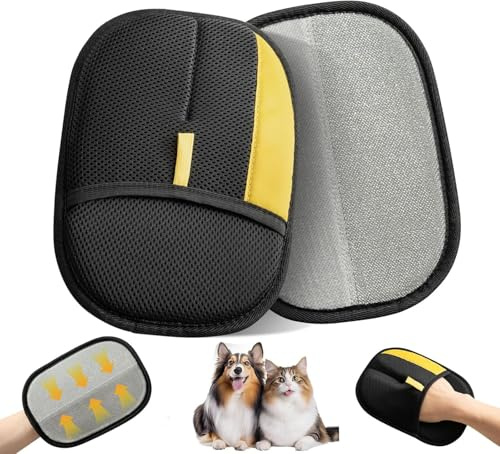 Happier Doggo Pet Hair Remover, Electrostatic Pet Hair Remover Glove, Double Sided Grooming Glove for Cat & Dog Hair (1pc)