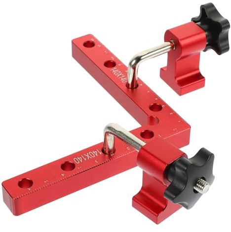 LALAFINA Abrazaderas de Aluminio para Carpintería Escuadra de Ángulo Recto Herramienta de Sujeción Precisa para Duraderas y Versátiles para Proyectos DIY