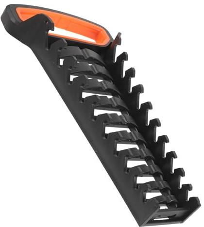 Gogogmee Soporte para Llaves de Carraca Multiranuras Organizador de Herramientas PP Resistente Estante para Juego de Llaves 10 Piezas Adecuado para Taller Garaje y Almacenamiento